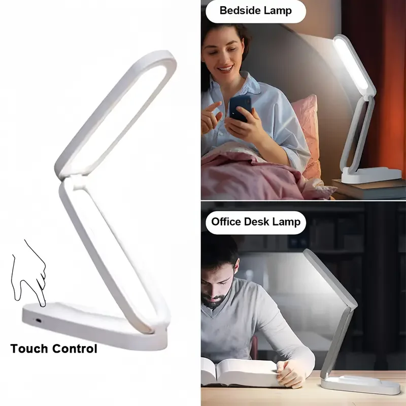 1pc LED Desk Light Foldable Reading Light USB Desk Light With Touch Sensing And Battery Charging Foldable And Portable lamp