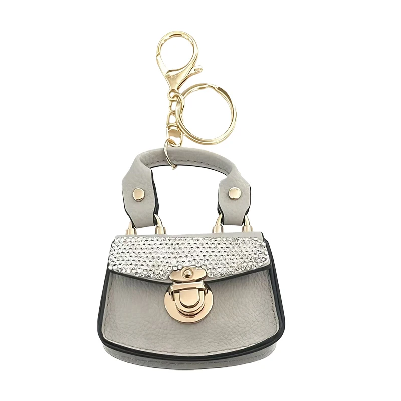 Creative, Light Luxury, High-End, Large Handle Bag Model, Car Keychain, mini Coin Purse, niche Bag, Pendant, Keychain view 4