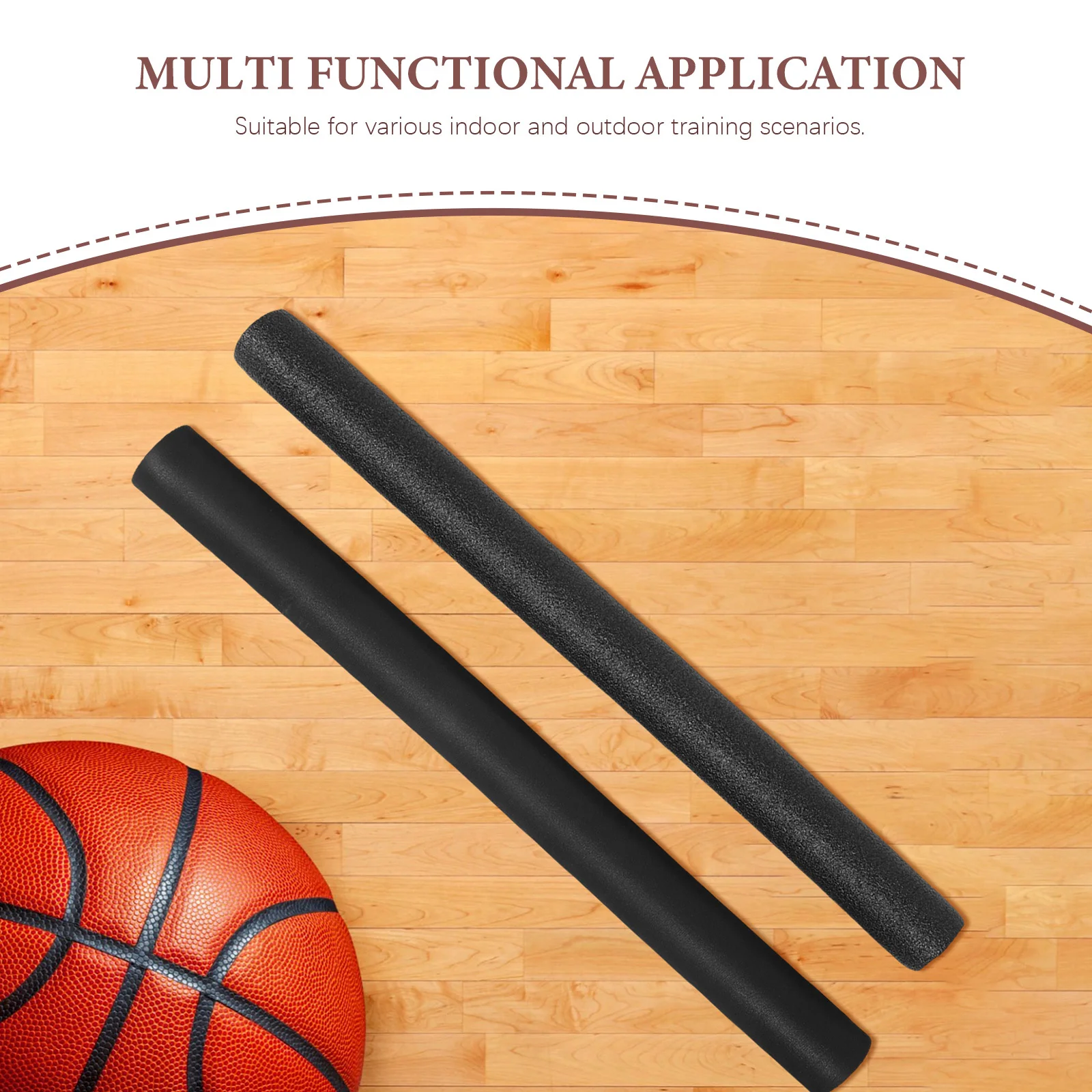 2 Stück Basketball-Interferenzstange, weiche, langlebige Trainingsstäbe für die Handhabung von Ballen, Koordinationsfähigkeiten, Verbesserungspraxis