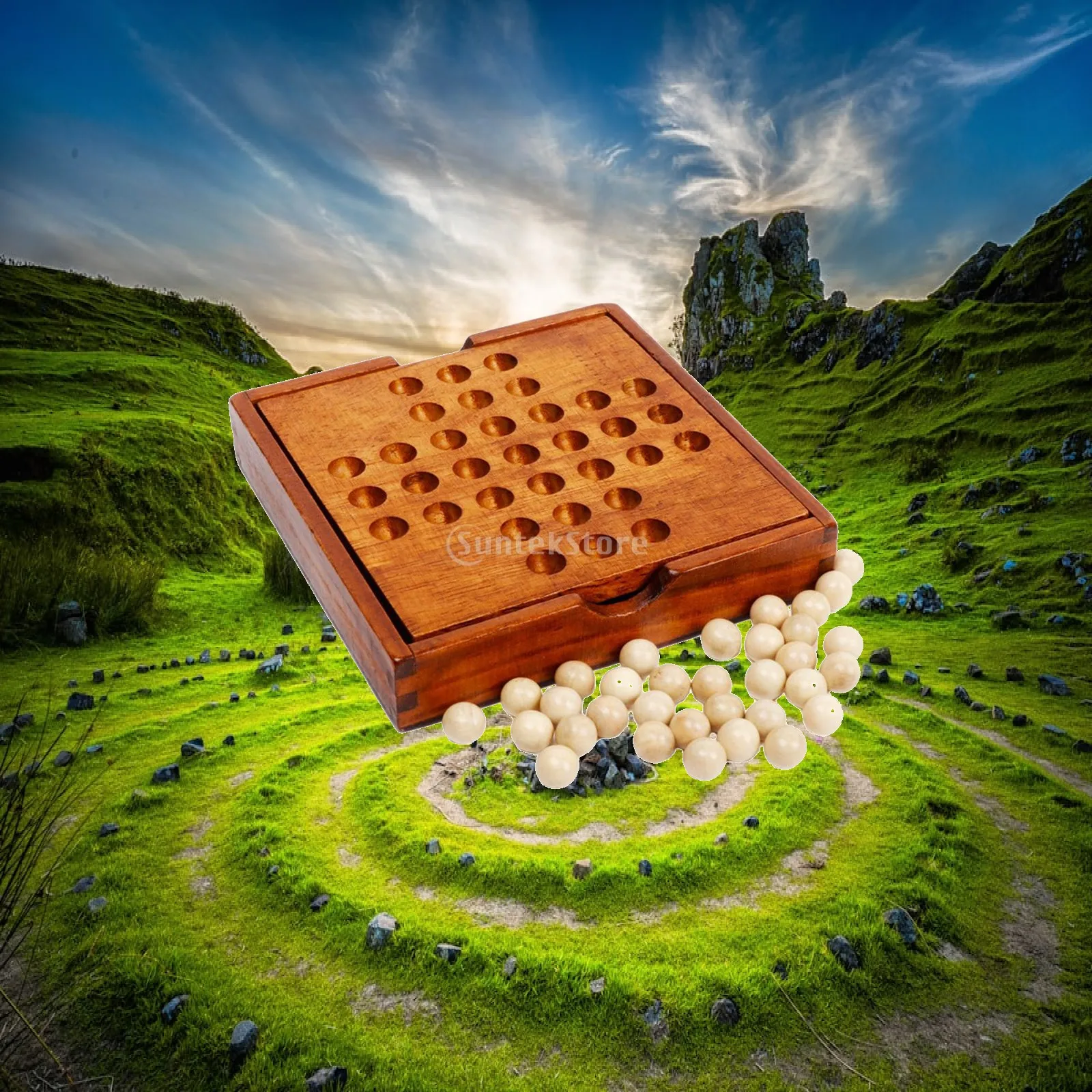 Children Wooden Chess Board Game Educational Brain Teaser Logic Puzzle Toy