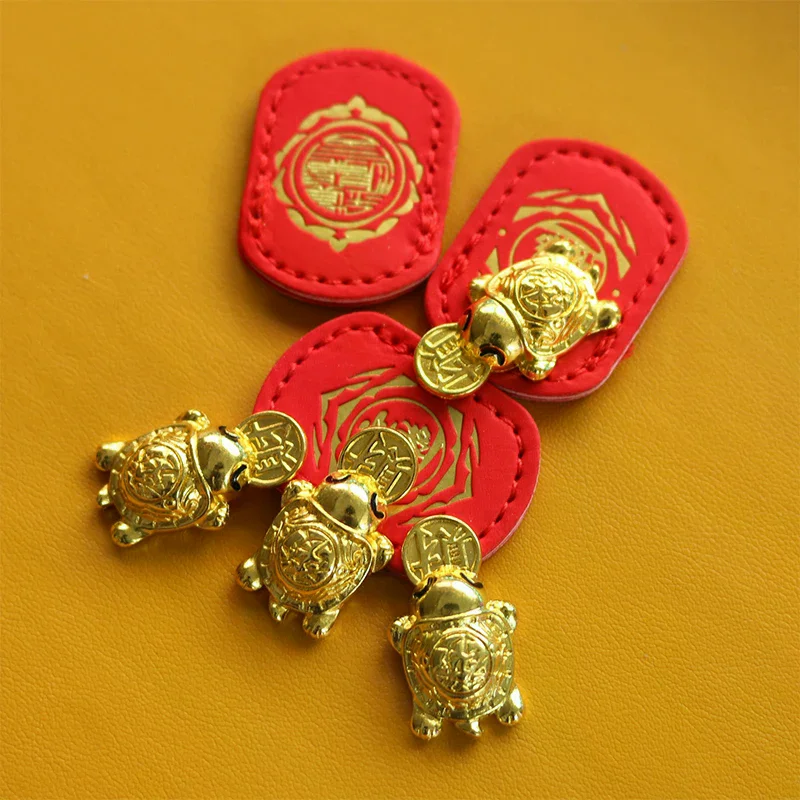 Feng Shui Money Biting Turtle Amulet Lucky Wealth Turtle Wallet Charm Auspicious Decorative Ornament Statue For Home Office