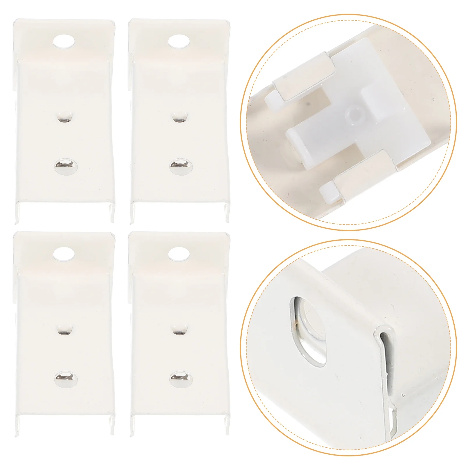 

12 Pcs Curtain Accessories ABS Iron Material Easy Installation Stable Support Curtain Bracket Wall Mount Ceiling Rail