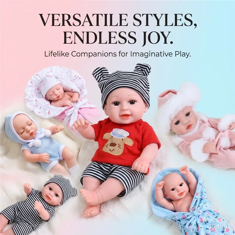 Bébé Reborn poupées tenues vêtements pour 12 pouces bébé poupée 30cm robe T-Shirt pantalon vêtements hiver en peluche pyjama ensemble accessoires