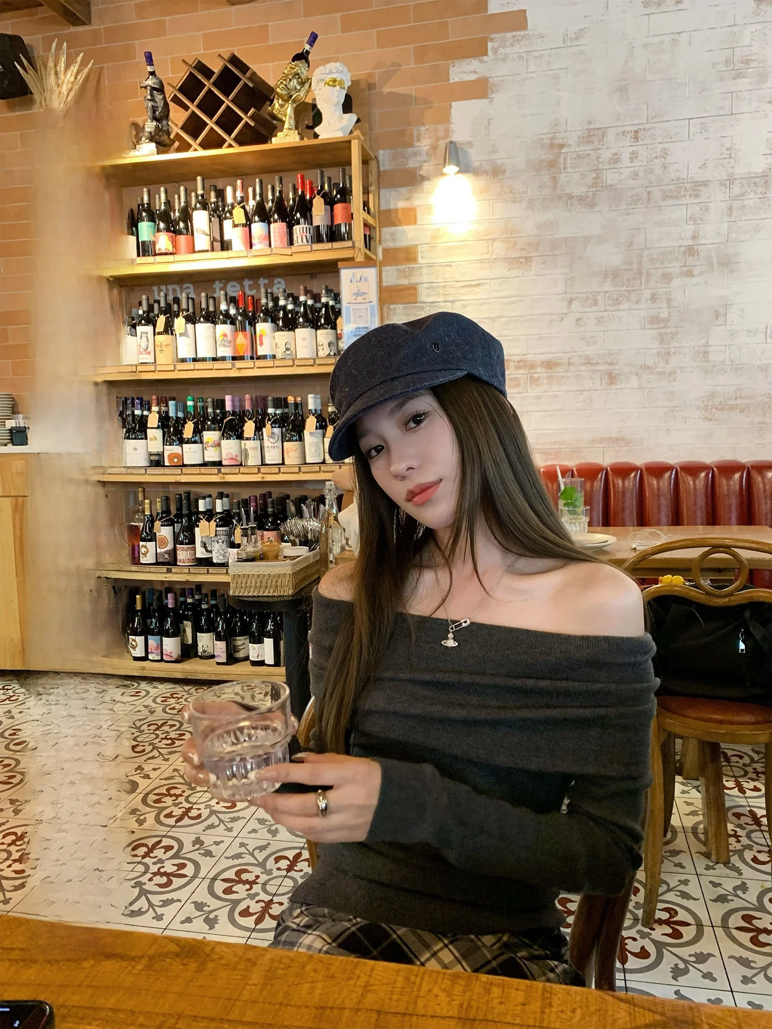 

Ele One-oulder Long Sve Knitwear Women's Faionable Slim Fit oulder Exposure Top Commute Sle Autumn Beau