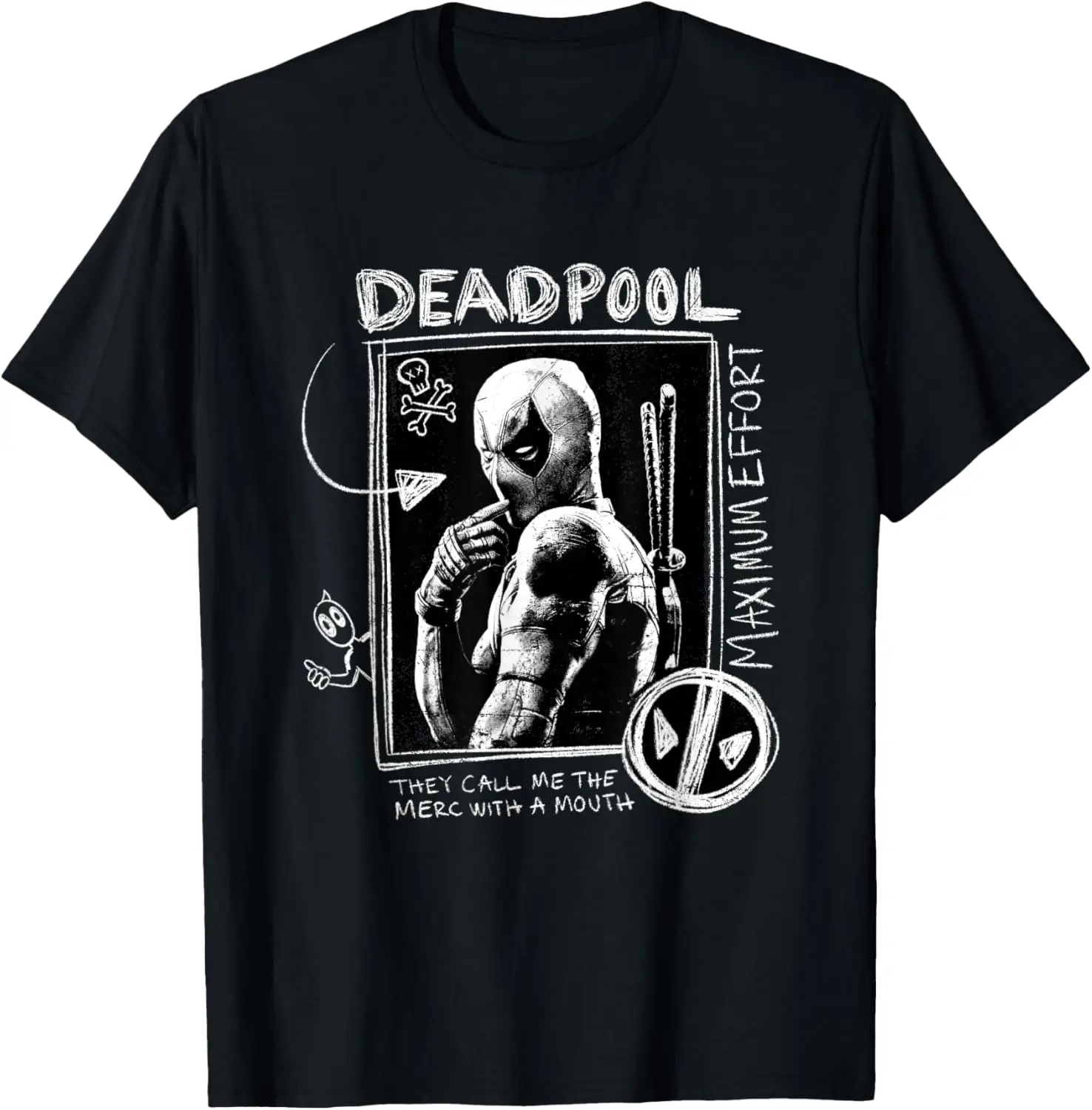 

MINISO X Marvel Deadpool & Wolverine Maximum Effort Doodle Portrait T-Shirt