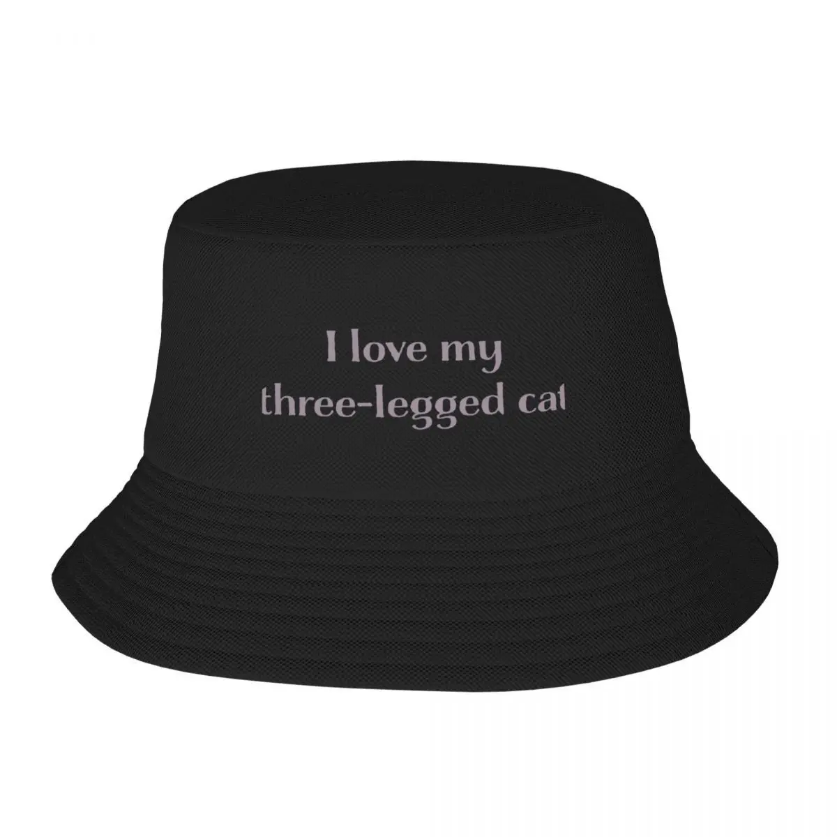 I love my three-legged cat Bucket Hat Custom Cap Caps dad hat funny hat Women's Hat Men's
