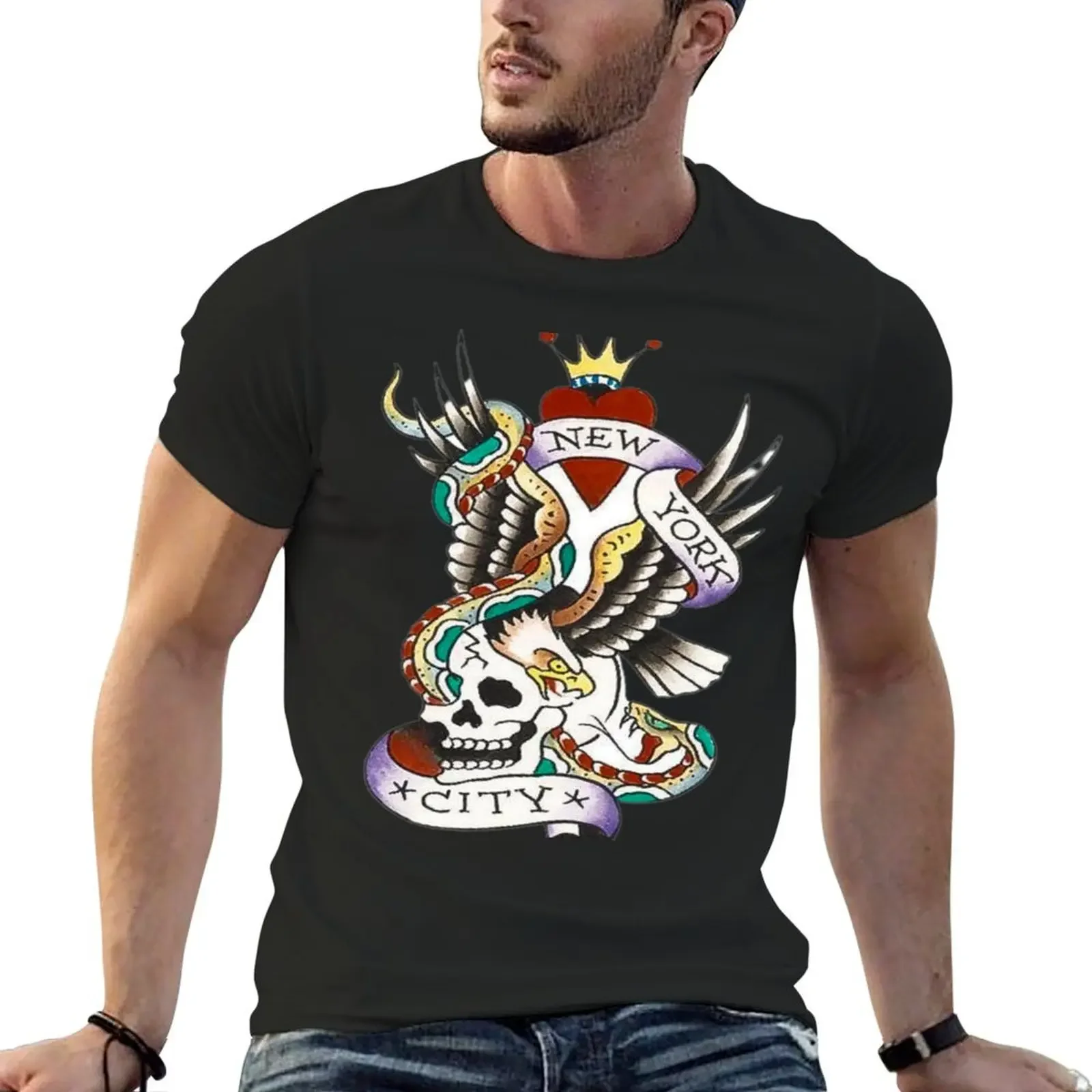 tiger tattoo T-Shirt graphics graphic t shirt vintage blacks sports fans Men's t shirts