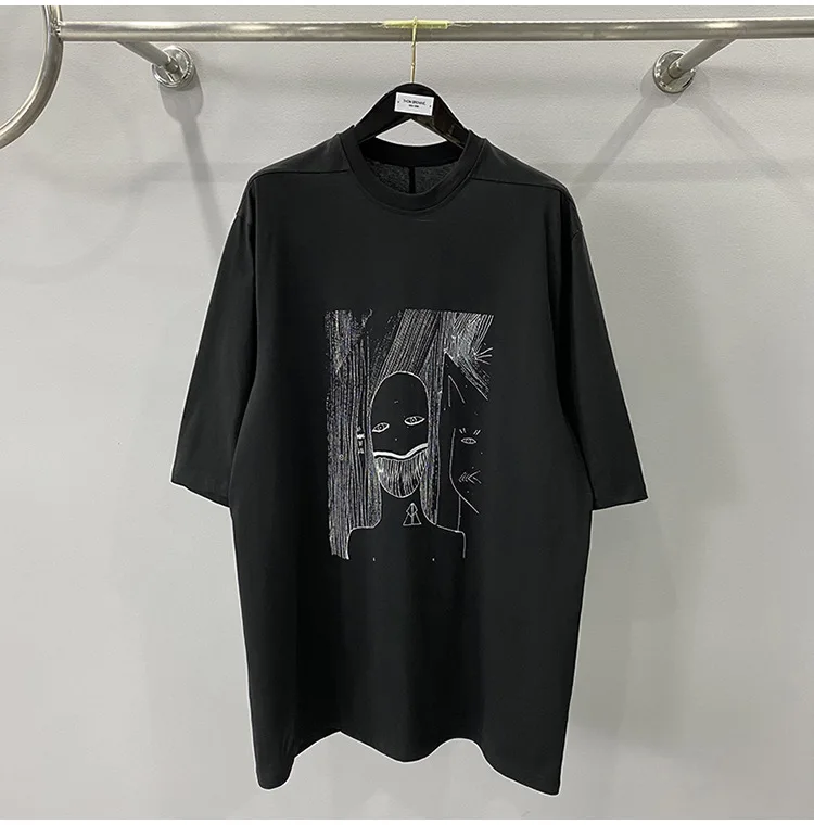 

Новые мужские футболки Rick Skull Face Tour Merch Эксклюзивные футболки Футболка в стиле хип-хоп Скейтборд Уличные хлопковые футболки Футболка США Свободный размер G9