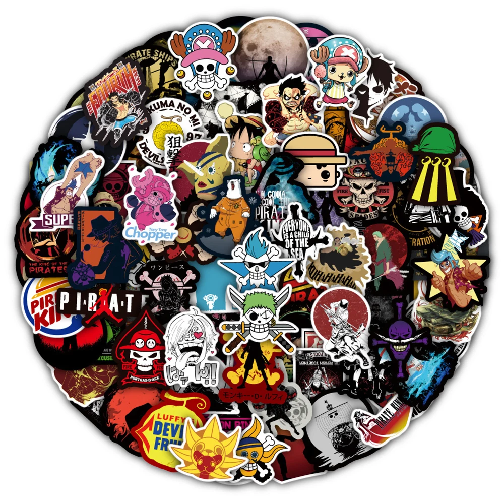 10/30/50/100pcs Luffy Chopper One Piece Anime Stickers Zoro Cartoon Sticker Car Skateboard Skateboard Luggage Decal Waterproof