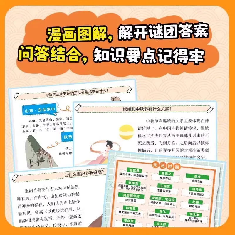 1000 سؤال عن الثقافة الصينية في خريطة العقل كاريكاتير، ونقاط اختبار المعرفة داخل وخارج الفصول الدراسية، وكتب التاريخ