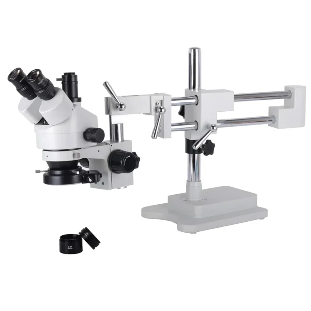 

14MP USB Industry Microscope Camera 3.5X-90X Simul-Focal Stereo Microscopio Digital Double Boom Stand Trinocular for Mobilephone