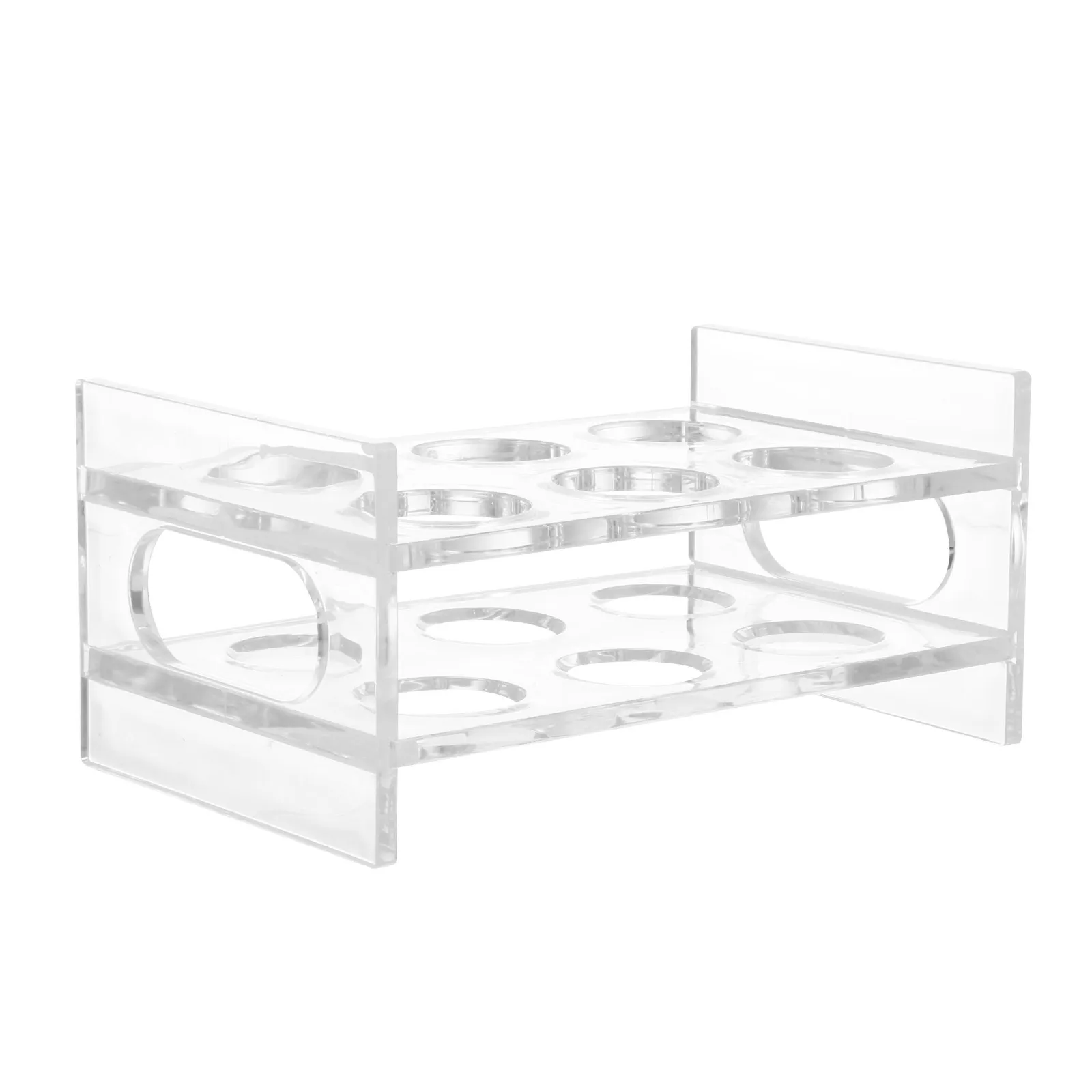 

Round Cup Holder Transparent Acrylic Shot Glass Rack For Whisky Cups Wine Glass Organizer Bar Drinkware Storage Stand