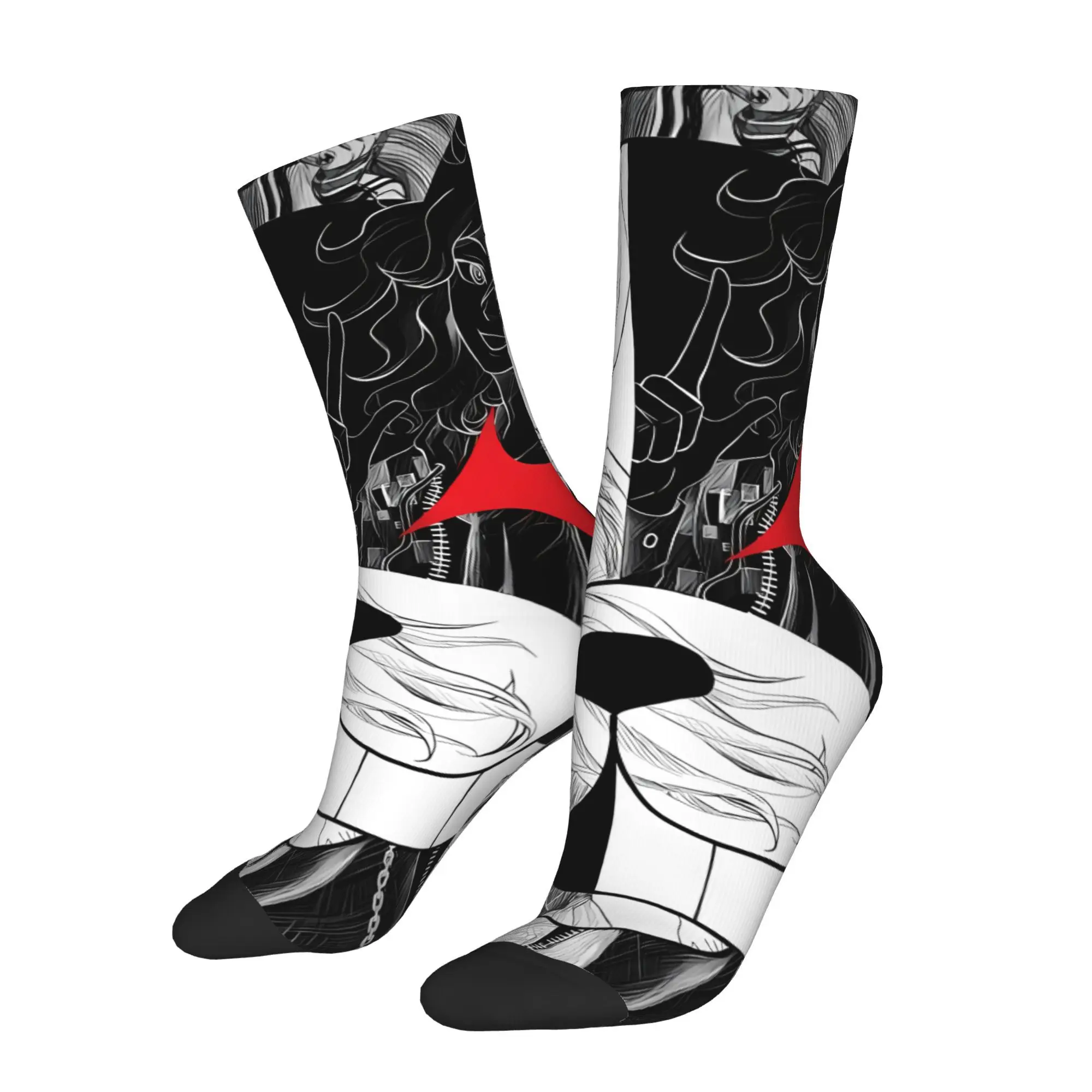 

Danganronpa School Game Мужские носки Велосипедные круглые удобные чулки для езды на велосипеде Повседневная одежда