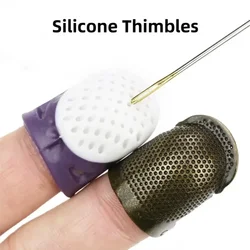 Silicone Thimbles Anti-stick Finger Cover Household Sewing Finger Protector Multifunctional Fingertips Crafts Sewing Tools