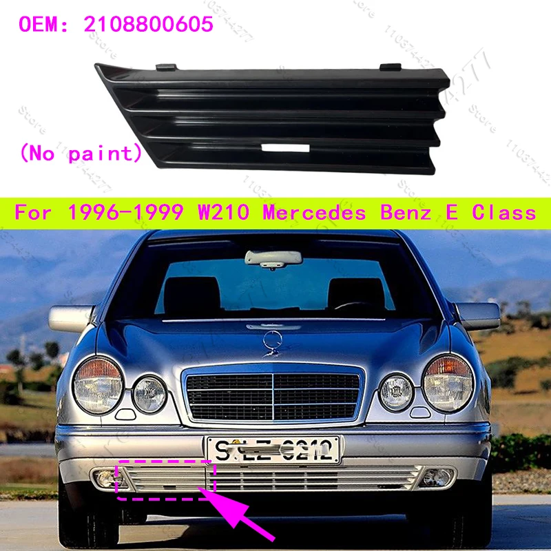 

For 1996-1999 W210 Mercedes Benz E Class Front Bumper Tow Hook Cap Eye Cover (No paint) 2108800605