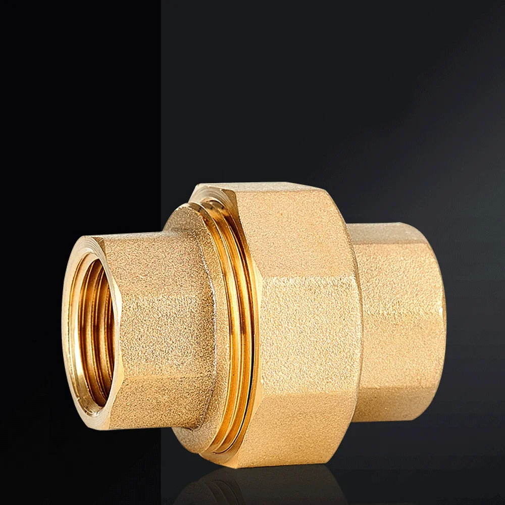 

H59 Brass 1/2" 3/4" 1" 2" BSPP Female To Thread Pipe Fitting Thickening Union Joint Water Gas Adapter Coupler Connector