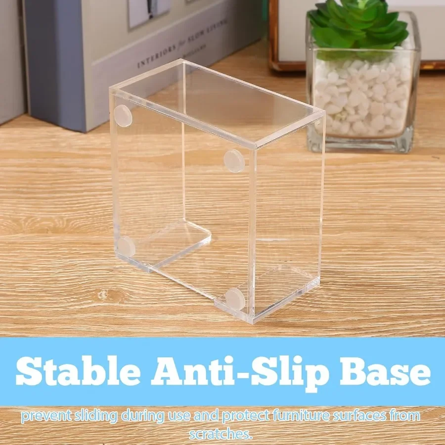Acrylic Sticky Note Holder 3x3 Crystal Clear Notepad Holder with AntiSlip Base Post It Note Holder Sticky Note Dispenser for Of
