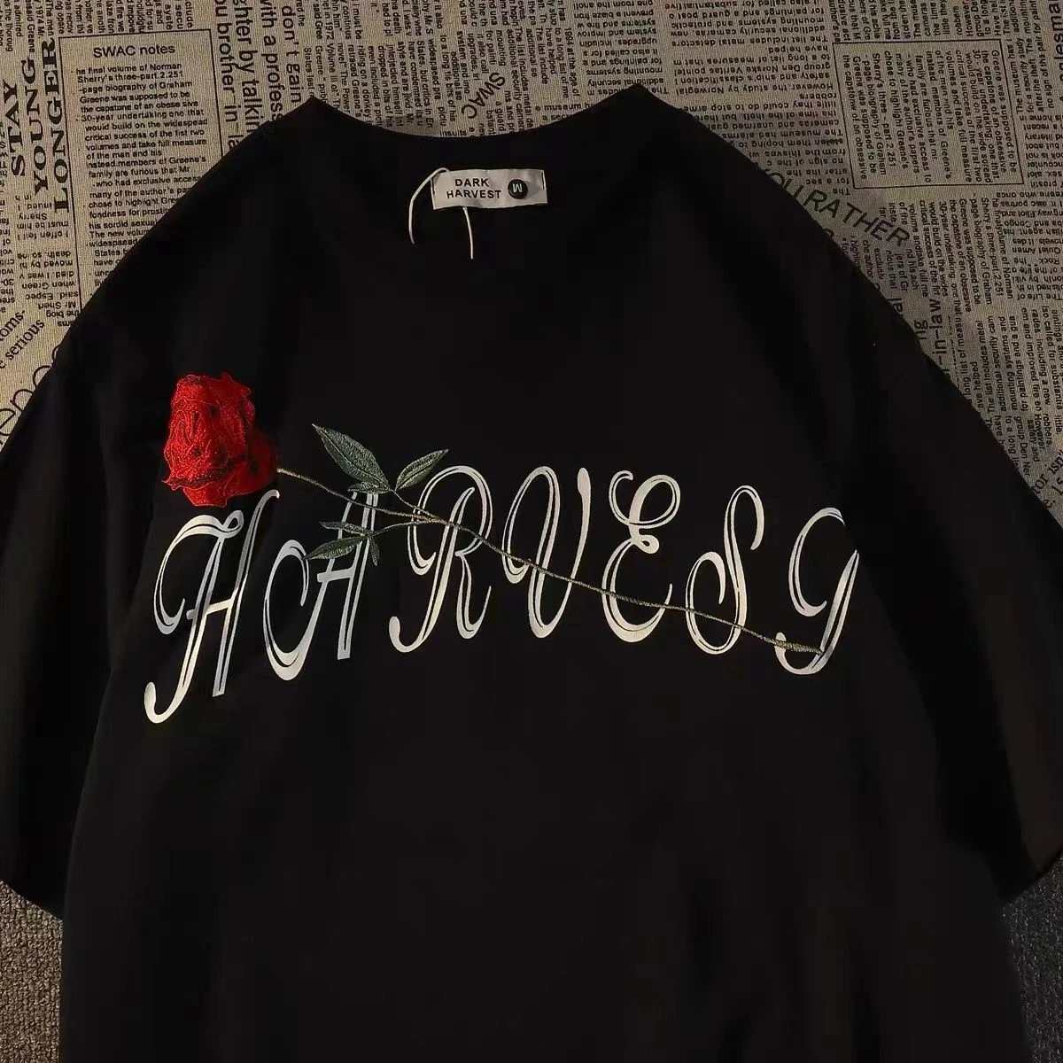 New 25 Street Hip-hop Heart-shaped Frame Fashion 100% Cotton Summer Cool Comfortable Versatile Adult Men's Daily Soft Breathable