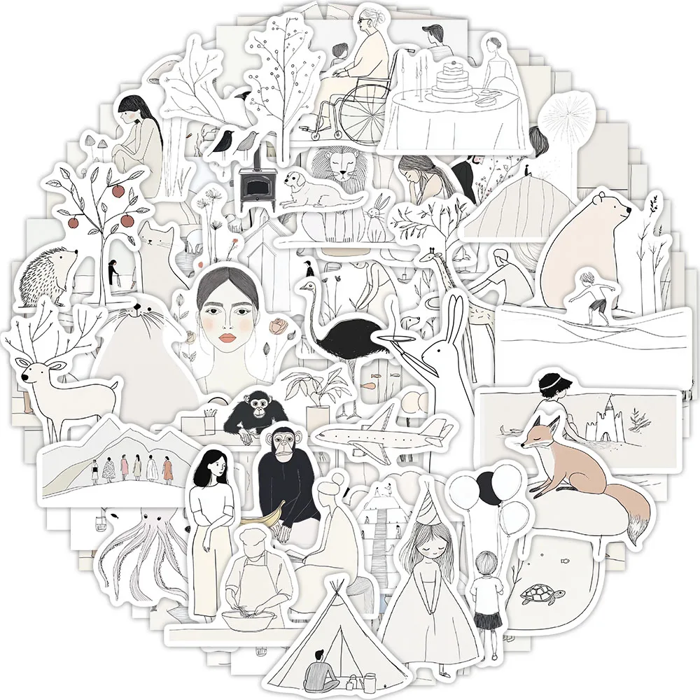 550PCS Cartoon Cool Basic Art Stickers, Computer Phone Cases, Diaries, Skateboards, Guitar Cups, DIY Waterproof Stickers Toys