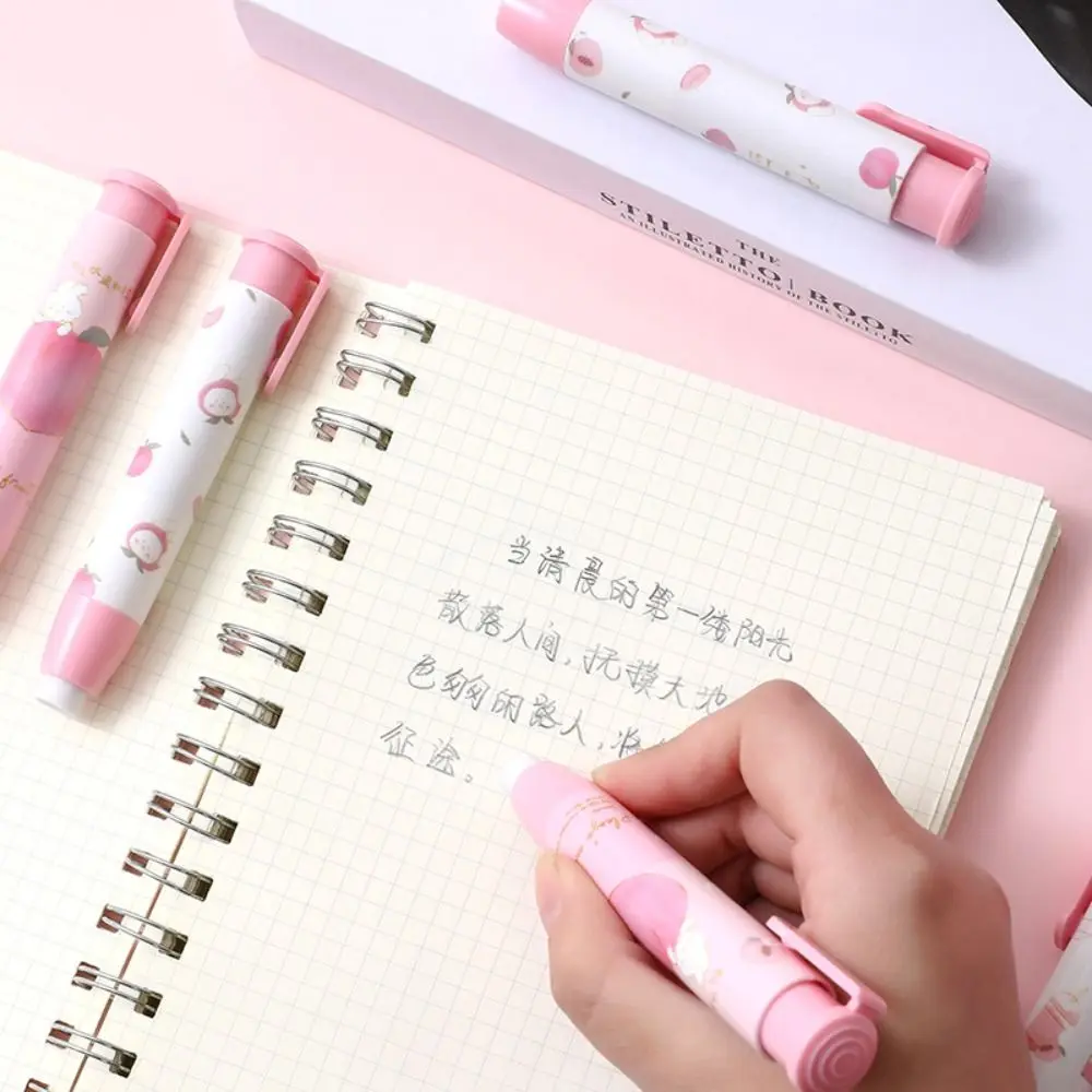 Pencil Eraser Kawaii Ins Peach Juice Eraser Soft Creativity Rubber Eraser Cartoon Durable Eraser Stationery Kids