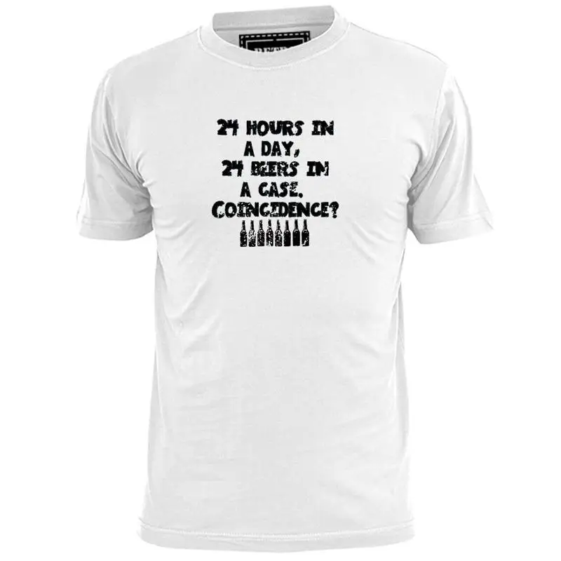 

Mens 24 Hours In A Day 24 Beers In A Case Coincidence Funny Alcohol T Shirt
