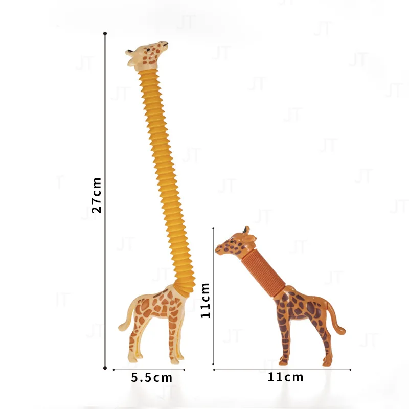 2PCS Glowing Giraffe Kids Toys Telescopic Tube Shocking Funny Comedy Children's Toys Creative Antistress Office Adult Toys