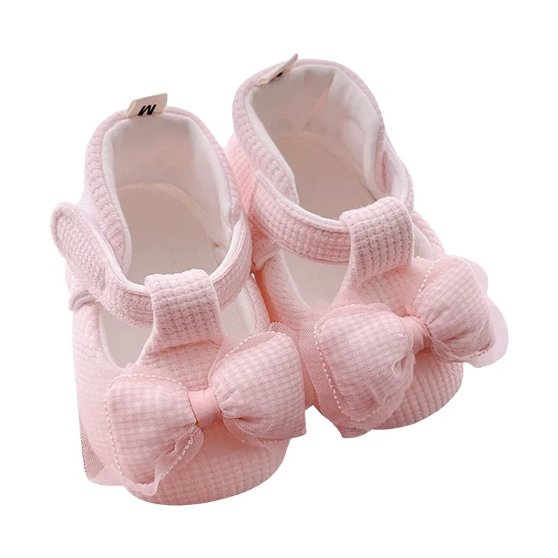 Baby Girl Spring Princess Shoes Cute Bowknot Non-Slip Soft Sole Adorable Fall Shoes