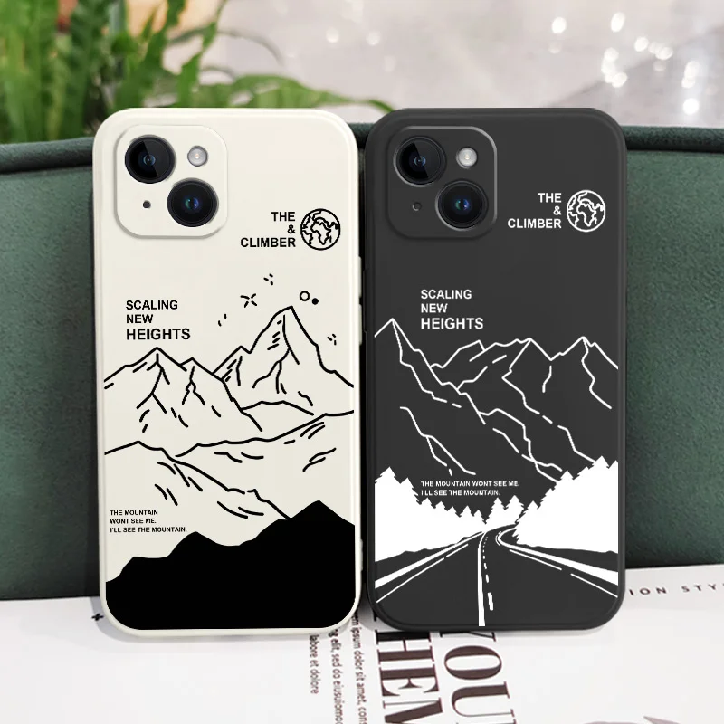 Climb Mountains Phone Case For iPhone 16 15 14 13 12 11 X XR XS   Plus Pro Max Mini Silicone Cover