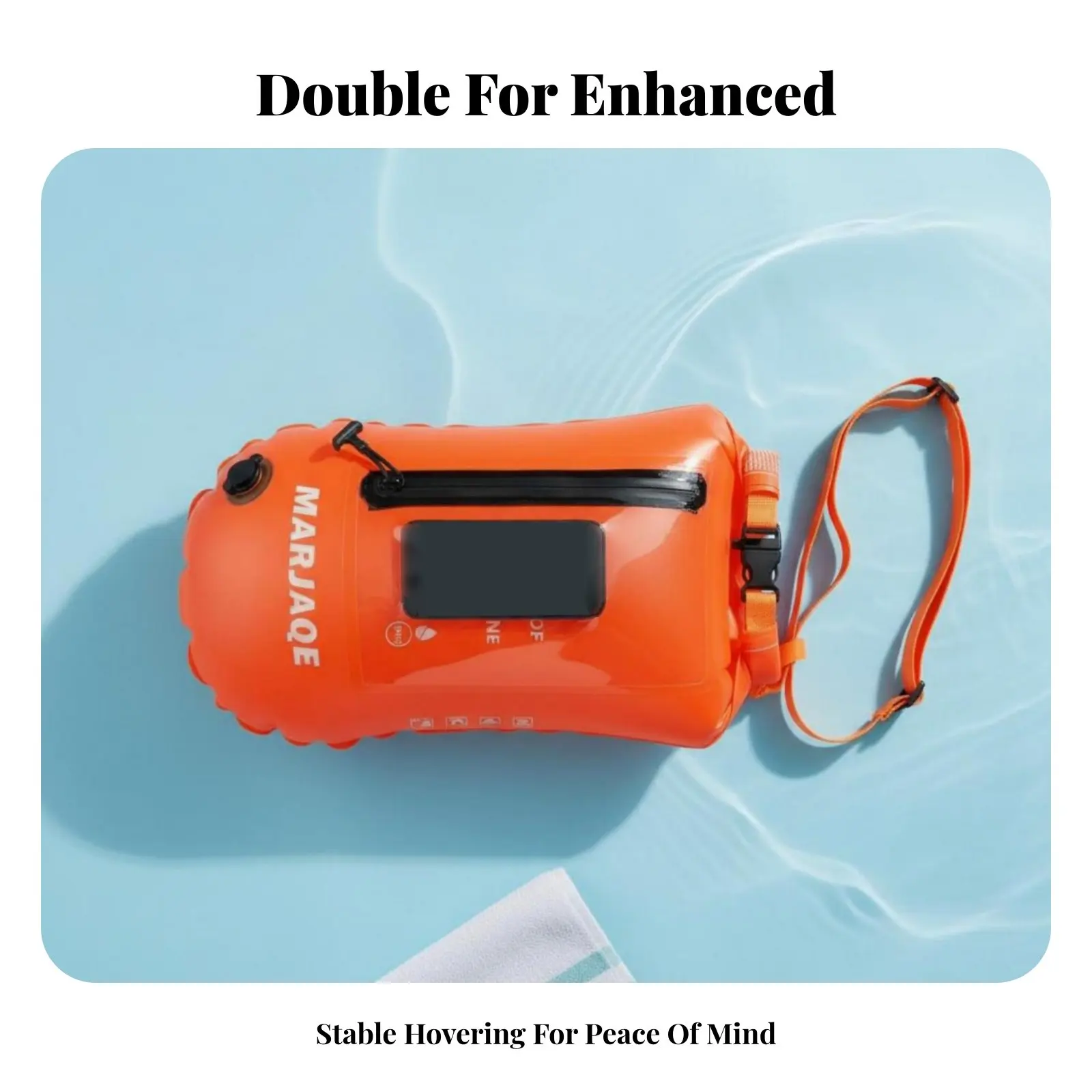 

Swimming Dry Bag Buoy Lightweight Double Tow Buoy Outdoor Water Aquatic Buoy Sturdy Construction Buoy Phone Pouch for Rafters