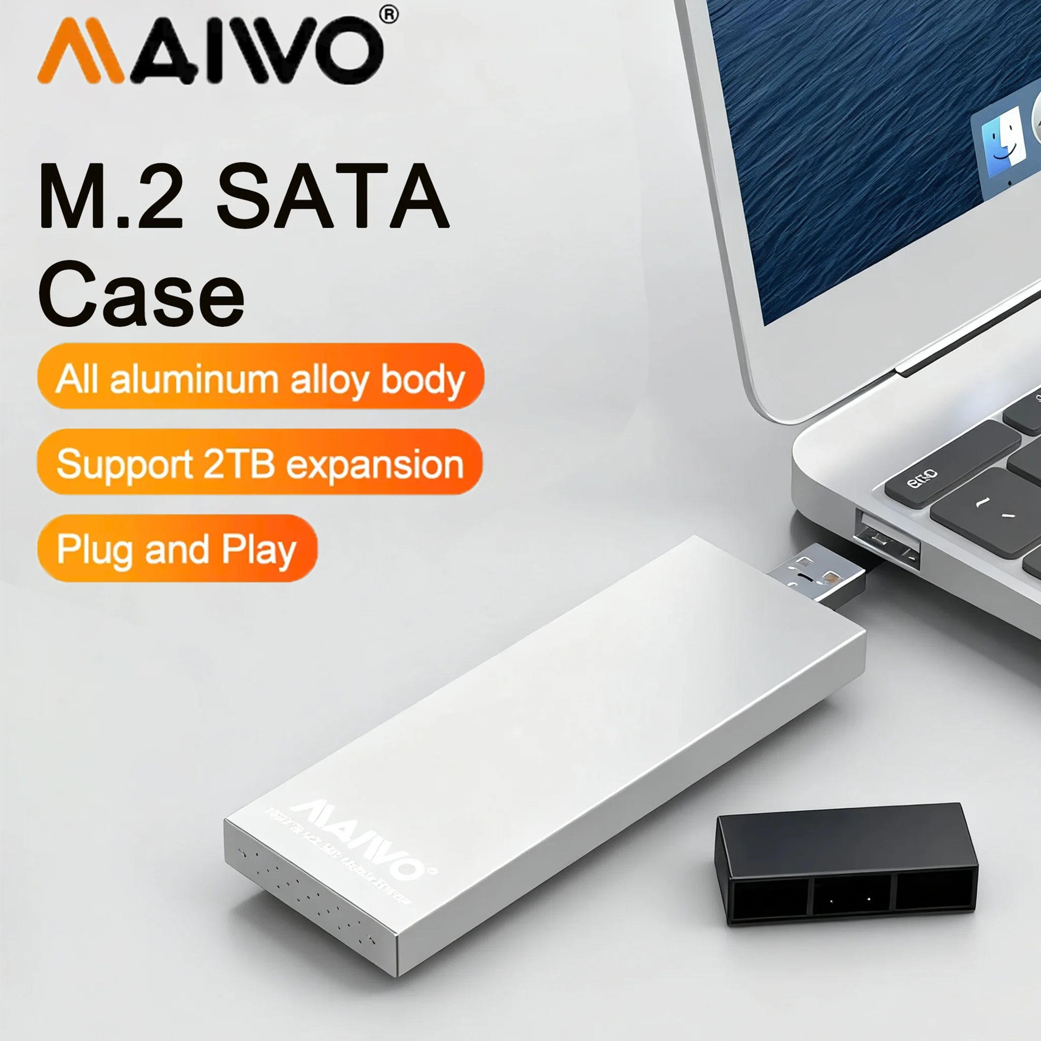 

MAIWO M.2 SATA SSD Enclosure USB 3.0 to SATA External Mobile Hard Drive Box All-aluminum Portable SSD Case for Laptop PC ﻿