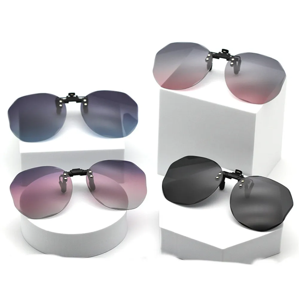 Frauen Sonnenbrille Clip-on polarisierte optische Brille Clip Diamant schliff Spiegel Brille Anti-UV-Fahren Sonnenschutz Sonnenbrille – Detail 4