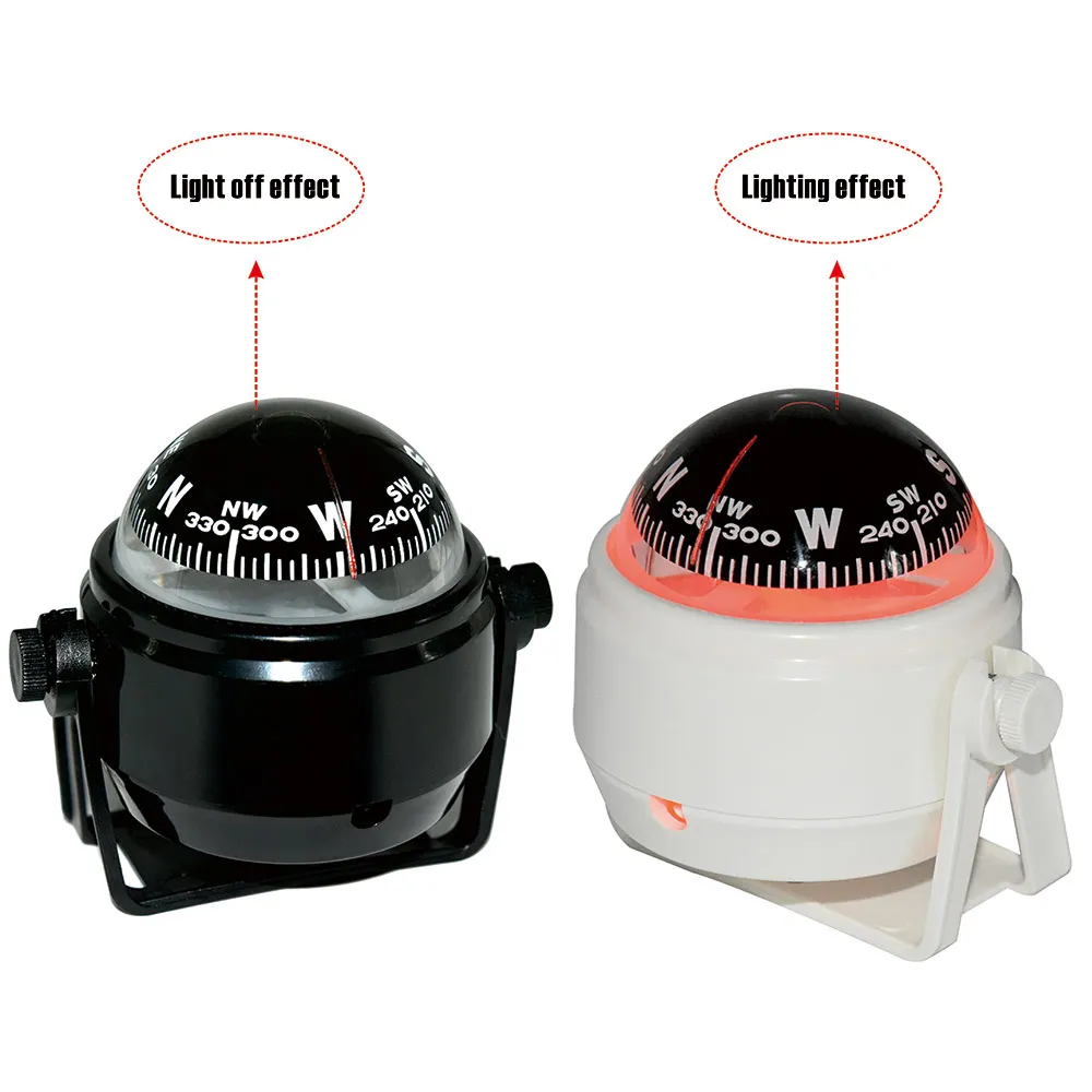 12V Marine Electronic Navigation Compass LED Light Nautical Compass Pivoting For Boat Marine Car Offroad Pointer Digital Compass