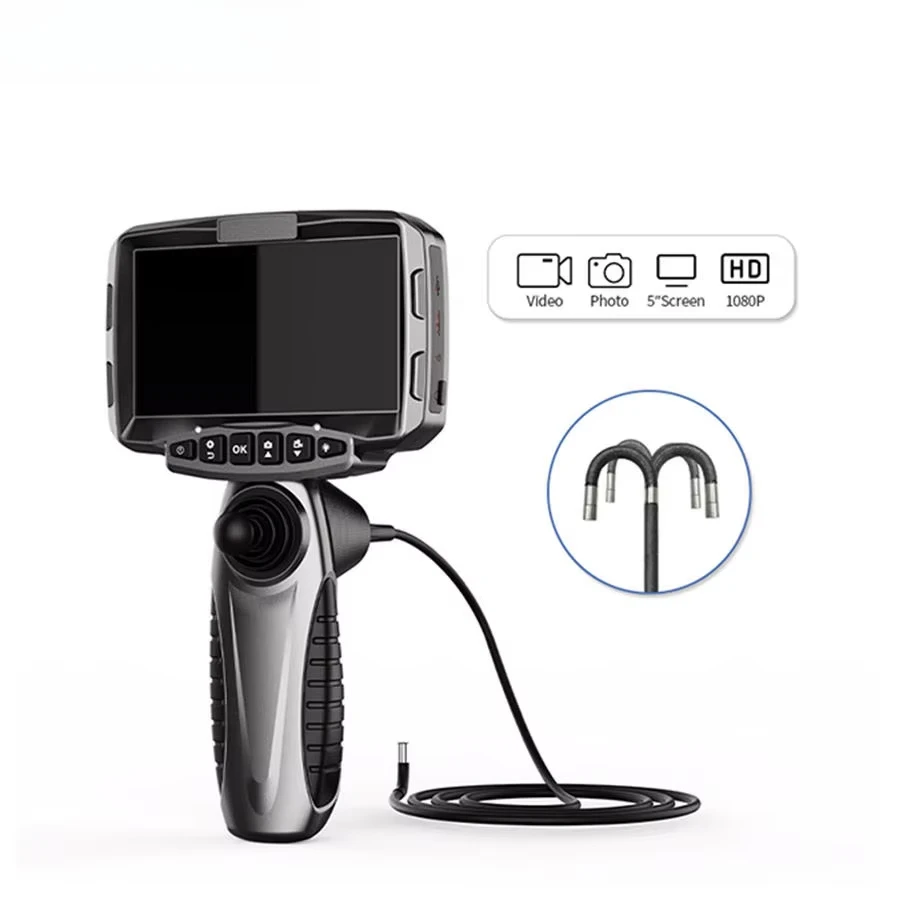New Arrival 360 Steering Industrial Video Borescope Camera IP67 Waterproof CMOS Sensor 1 Year Engine Inspection Endoscope