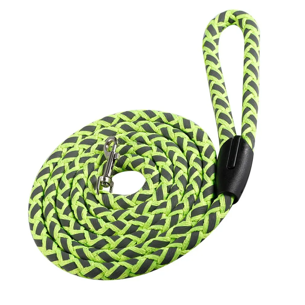Reflective Nylon Leashes Pet Dogs Chain Traction Rope Leads for Running Free Hands Rope Chain for Small Large Dogs
