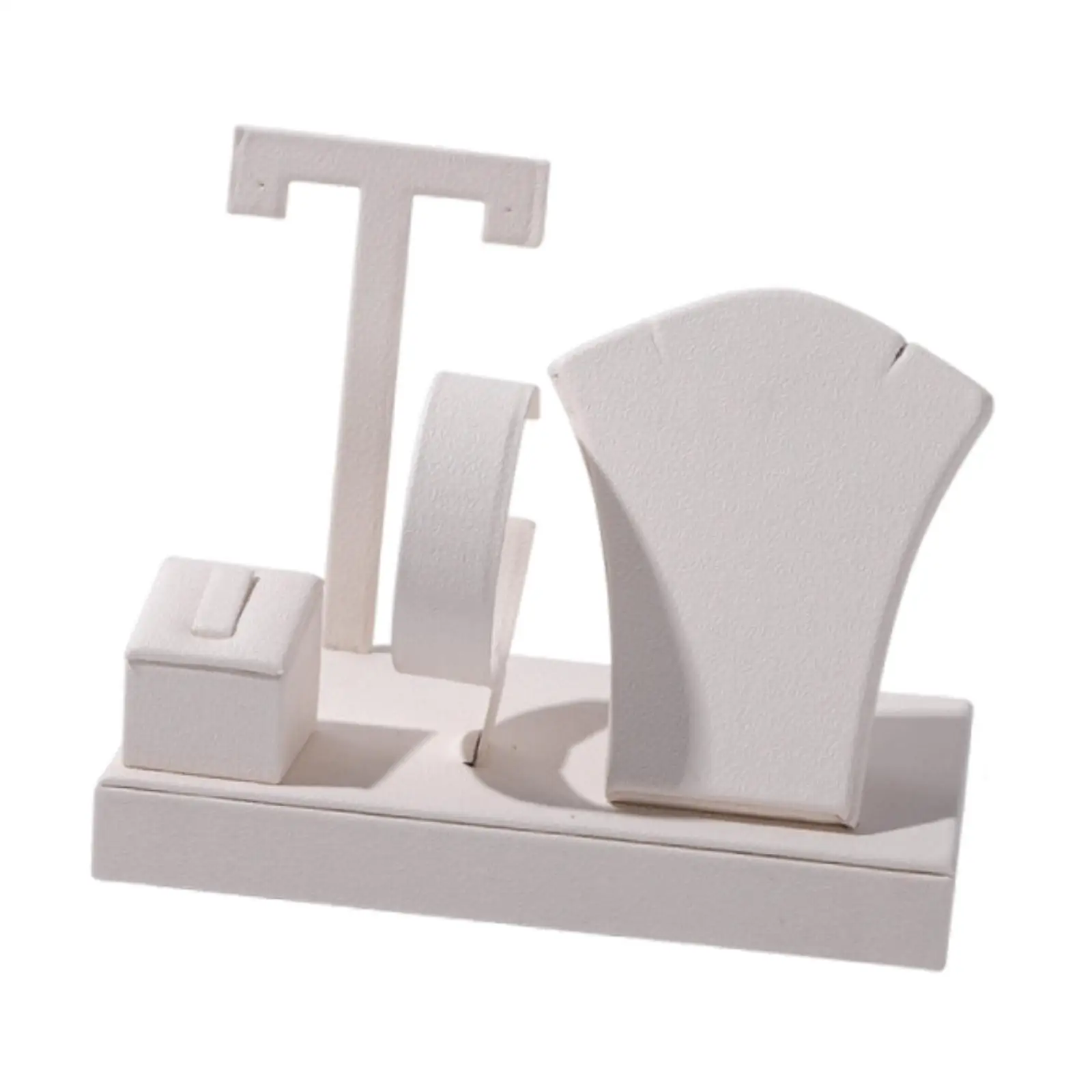 Jewelry Stand Organizer Set PU Leather Necklace Bust Earring Bracelet Holder for Showcase Vendor Event Collection