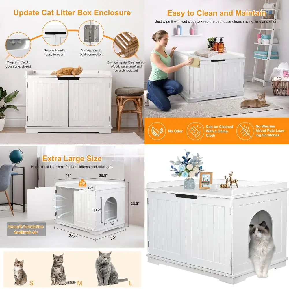 

Крышка ящика для туалета с белым котом — стильная тумбочка для мебели для ванной комнаты