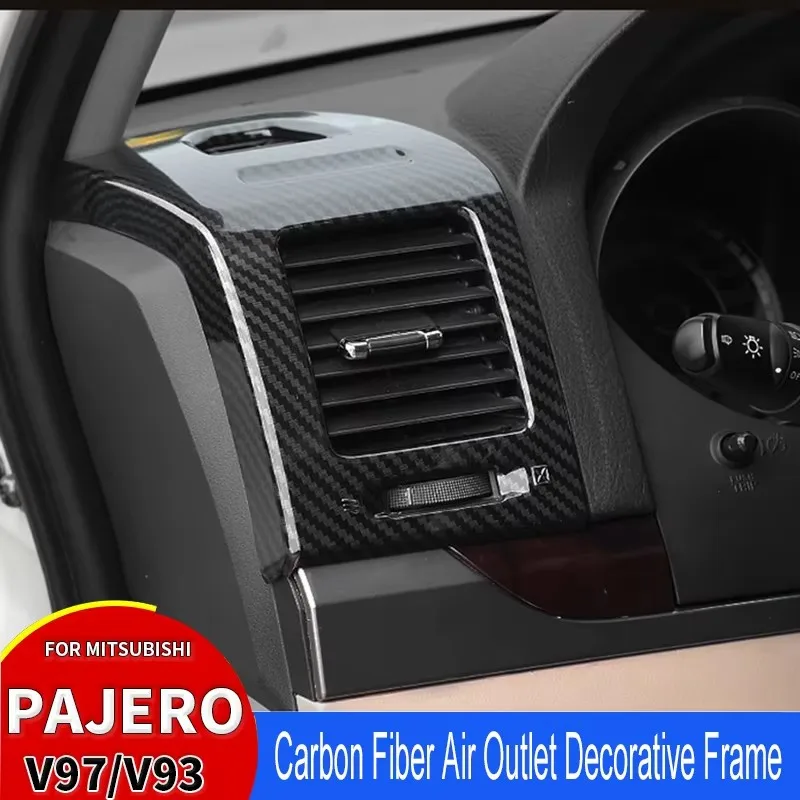 

For Mitsubishi Pajero V97V93V87 Interior Central Console Shogun Air Condition Outlet Vent Cover Frame Trim ABS Car Accessories