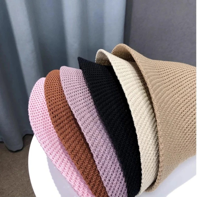 

Women Bucket Hat Summer Hollow Out Thin Breathable Sun Hat Female Beach Panama Cap Fold Outdoor Japanese Lesure Fishierman Cap