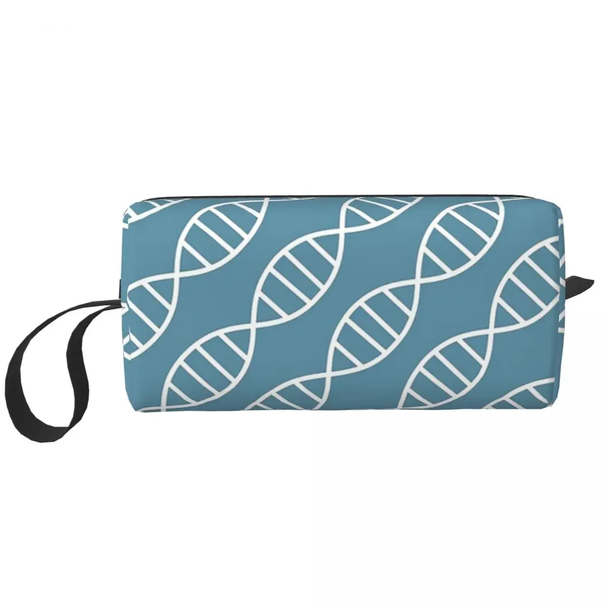 DNA Biotech Pattern Blue Makeup Bag Cosmetic Organizer Storage Dopp Kit Toiletry Cosmetic Bag Women Beauty Travel Pencil Case