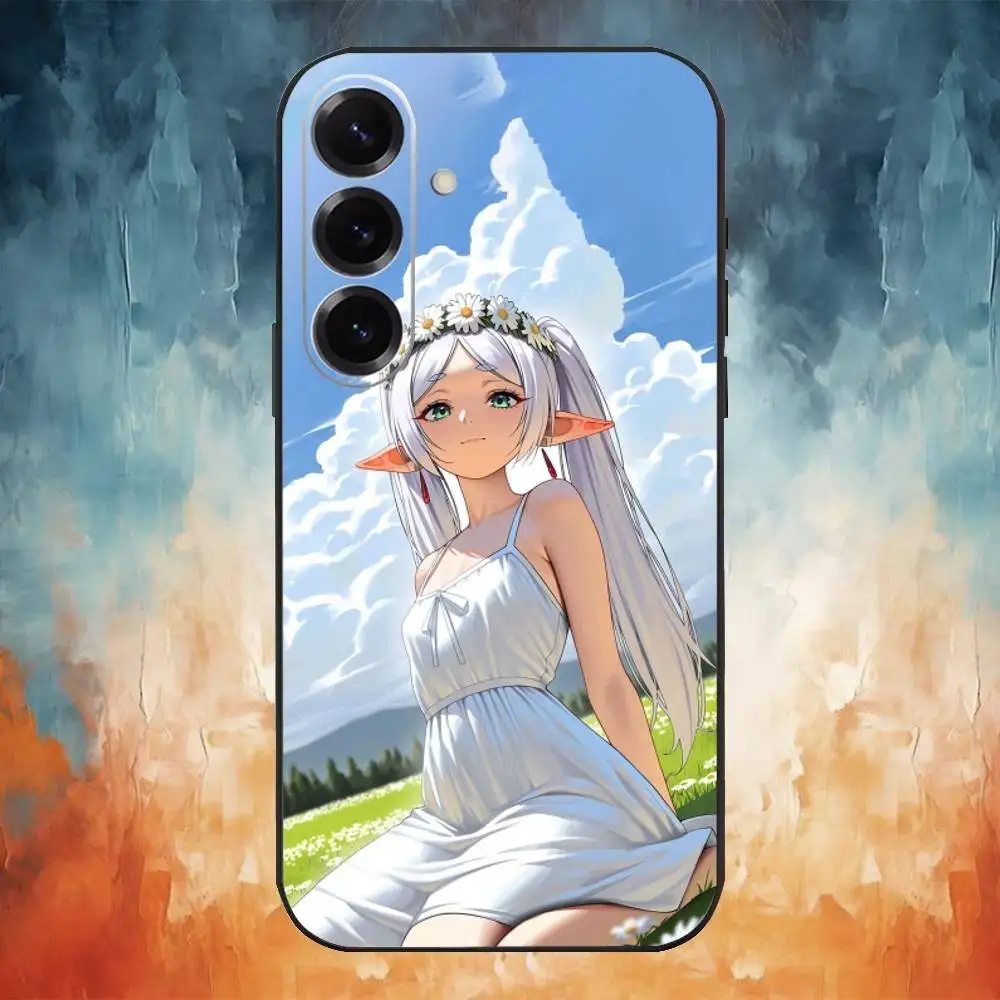 Custodia per telefono S-Sousou No F-Frieren per Samsung Galaxy A73, A72, A71, A70, A53, A52, A51, altre cover nera morbida