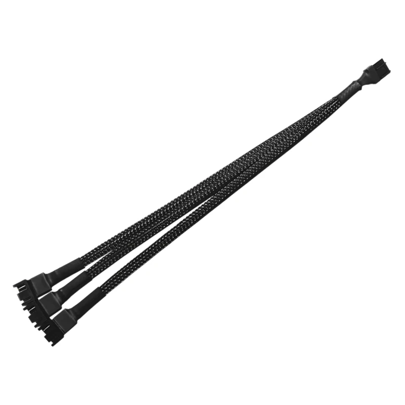 1 to 3 Way Motherboard 4 Pin PWM Connector Cooling Fan Extension Cable Computer Fan Cable 4p One Point Three HUB