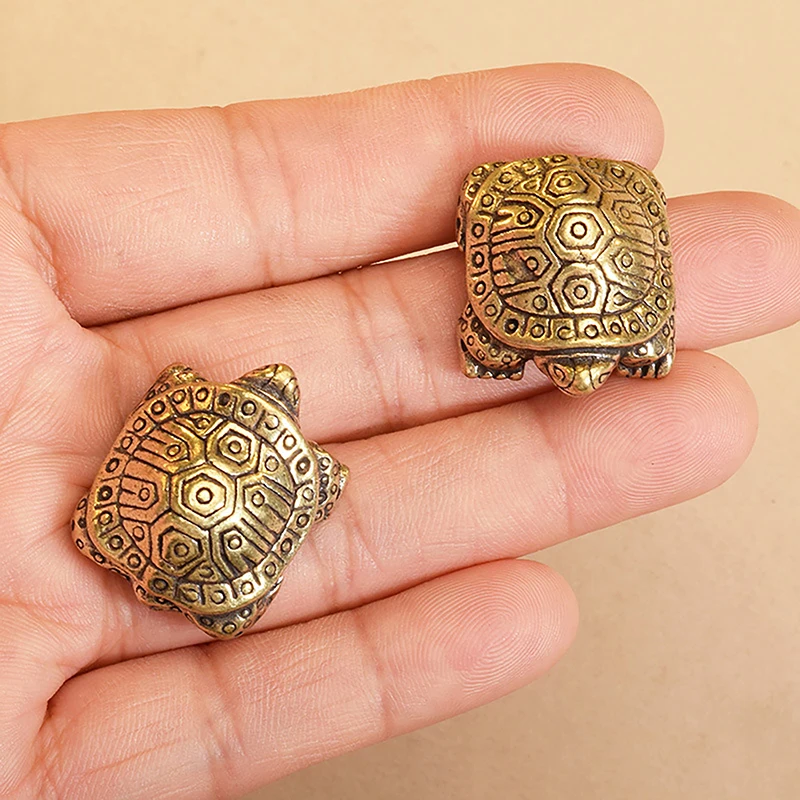 Lucky Money Turtle Retro Brass Tortoise Statue Home Office Desktop Ornament Solid Copper Turtle Figurines Home Decoration Gift