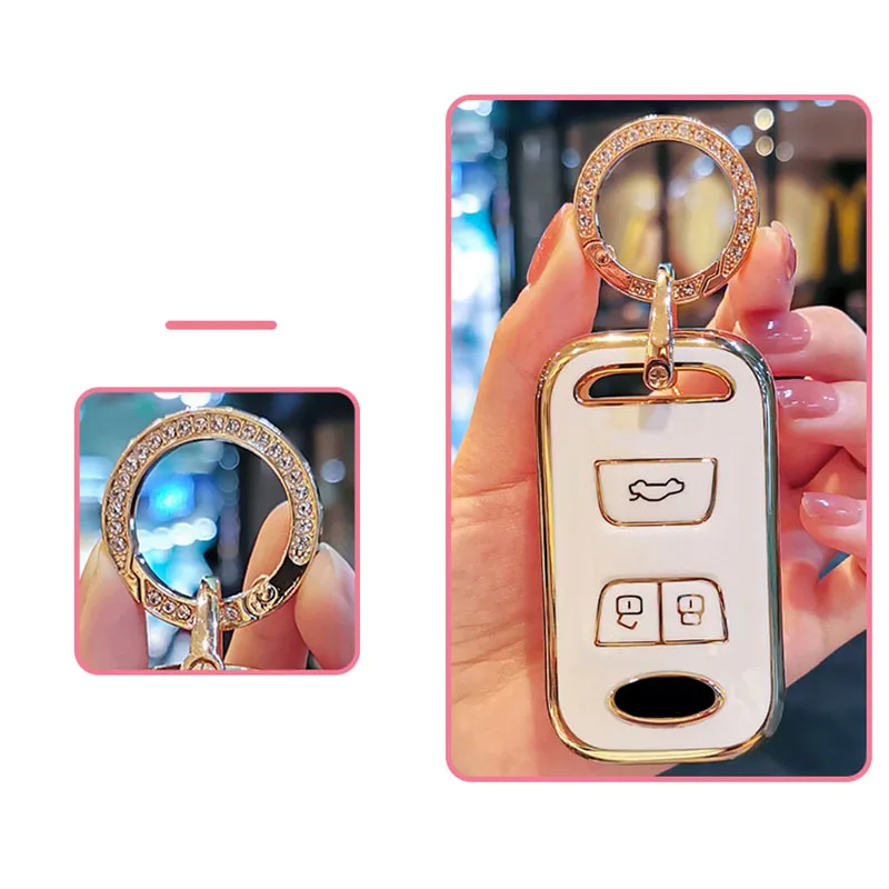 Soft TPU Car Key Case Cover Protect For Chery Tiggo 3 5X 4 8 Glx 7 2019 2020 Arrizo For Cheri Tiggo 8 Car Key Holder Shell