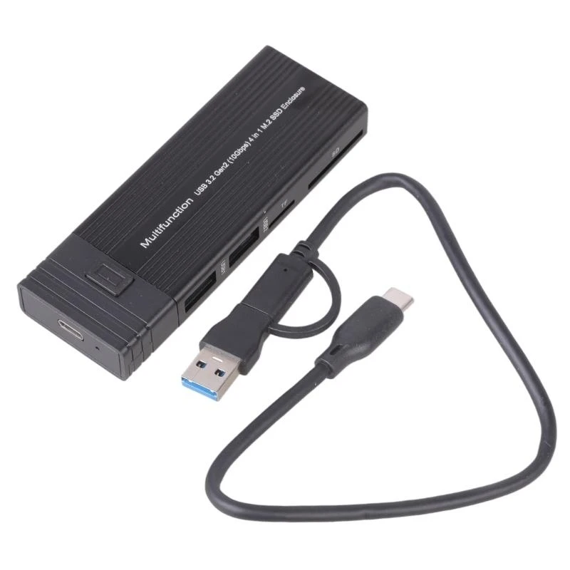 

652F SSD Case NVME Двойной протокол до типа C USB 3,2 10G SSD Disk Disk