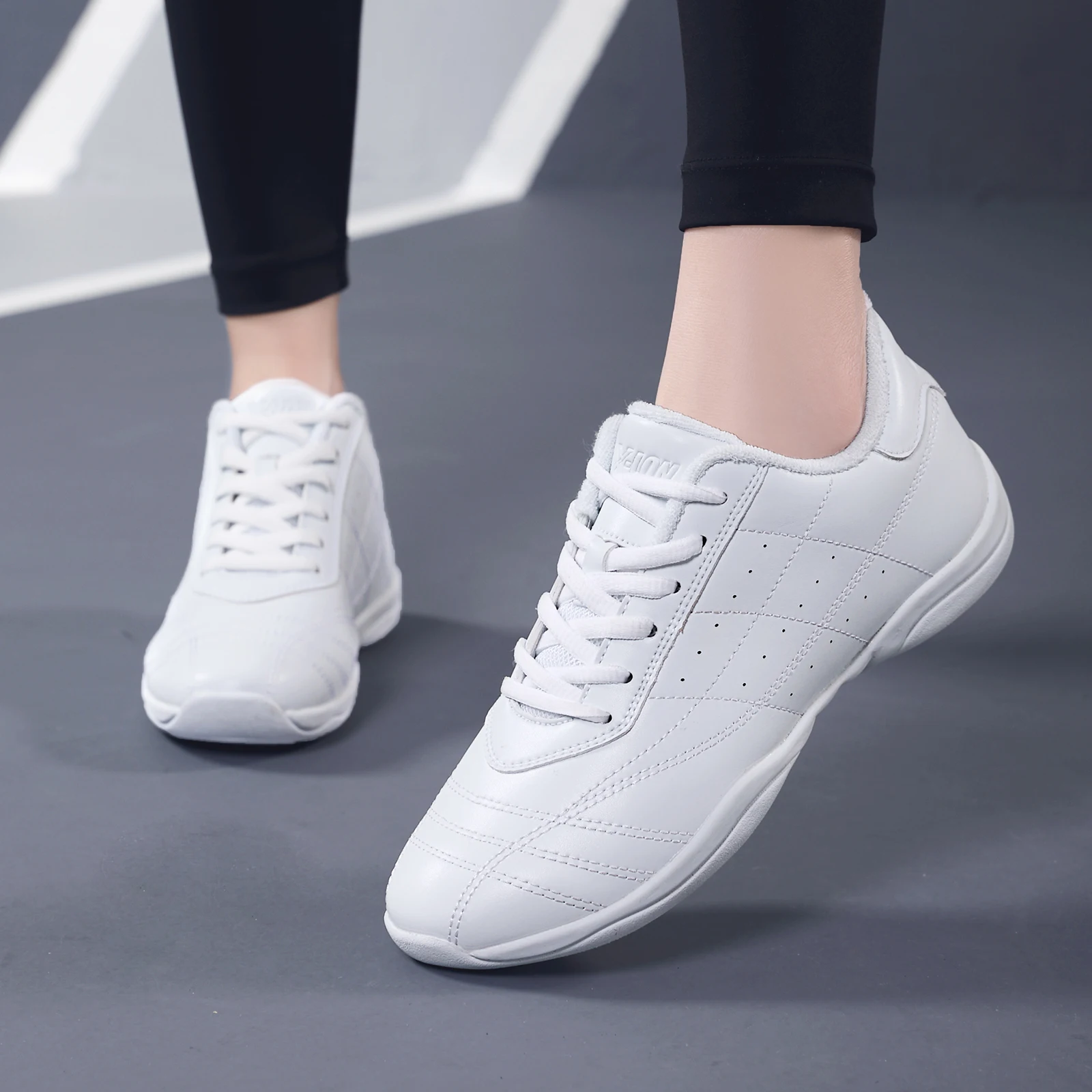 

Marwoo 2125 Girls Cheer Shoes for Women White Cheerleading Dance Sneakers Youth Shool Walking Shoes Athletic Training Tennis