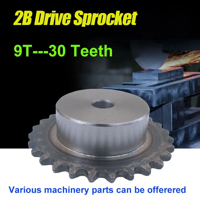 2B/04C Single Row Roller Chain Sprocket 10Teeth 11/12/13/14/15/16/17/18/19/20/21/22/26-30Teeth #45 Steel High Frequency Quenchin