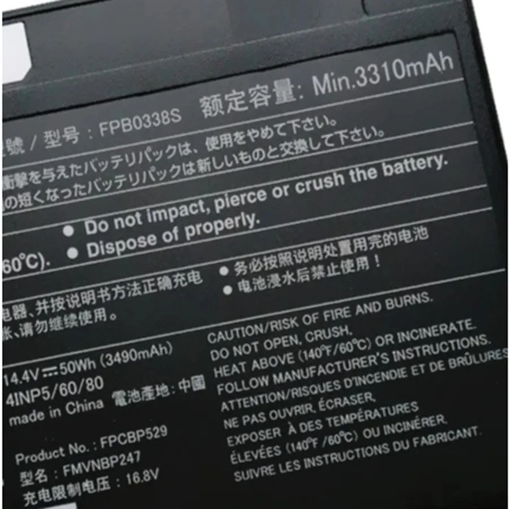 Imagem -02 - Bateria Original para Fujitsu Lifebook U747 U748 U757 U758 T937 T938 E548 E558 Fpcbp529 Fmvnbp247 14.4v 50wh Fpb0338s Fmvnbp248