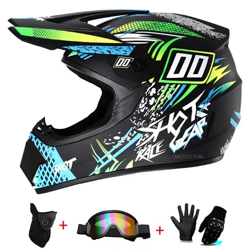 Imagen 2 del producto Casco de motocicleta juvenil para niños, Capacete todoterreno, bicicleta de cross, descenso, ATV, DH, Go-kart, Cross, aprobado DOT, bicicleta de montaña para niños