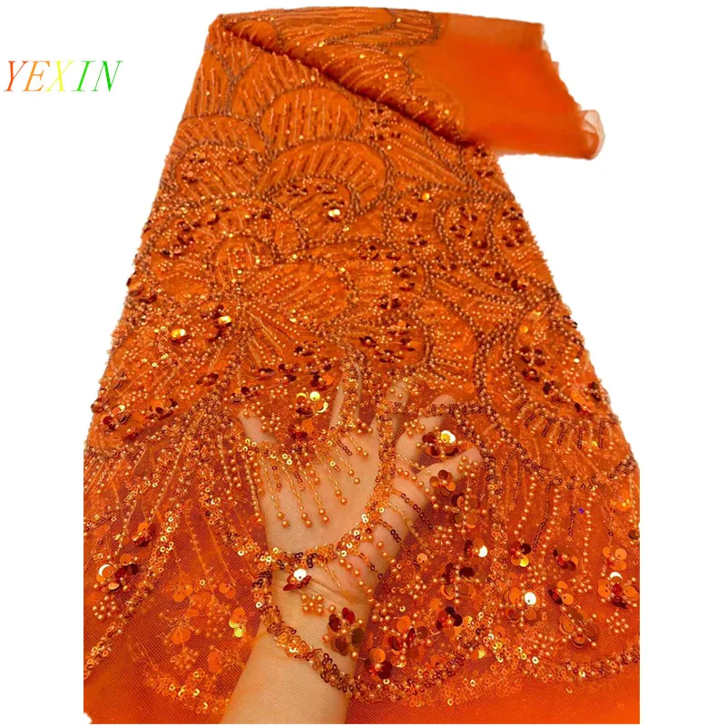 

Африканское нигерийское французское кружево Net Groom 2026: вышитая тюлевая ткань с пайетками, роскошное, красивое, тяжелое кружево с бисером для свадебных платьев