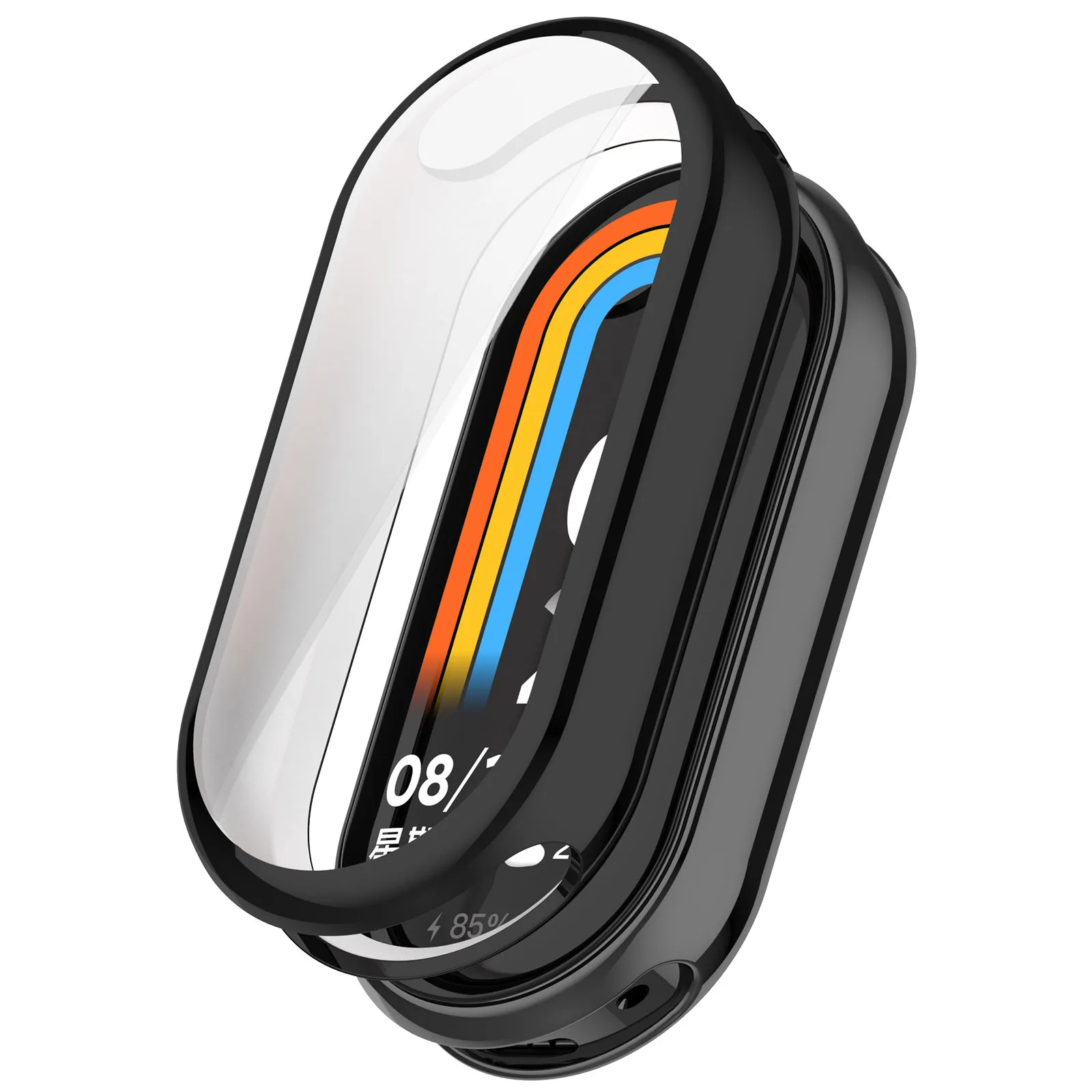 TPU Soft Protective Shell Case para Xiaomi Mi Band 8, All-around Shell, Capa Protetora de Tela, Acessórios